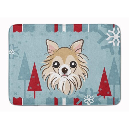 Carolines Treasures Winter Holiday Chihuahua Machine Washable Memory Foam Mat BB1747RUG